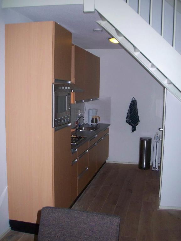 Kuchyň nebo kuchyňský kout v ubytování Gelkingehof Aparthotel