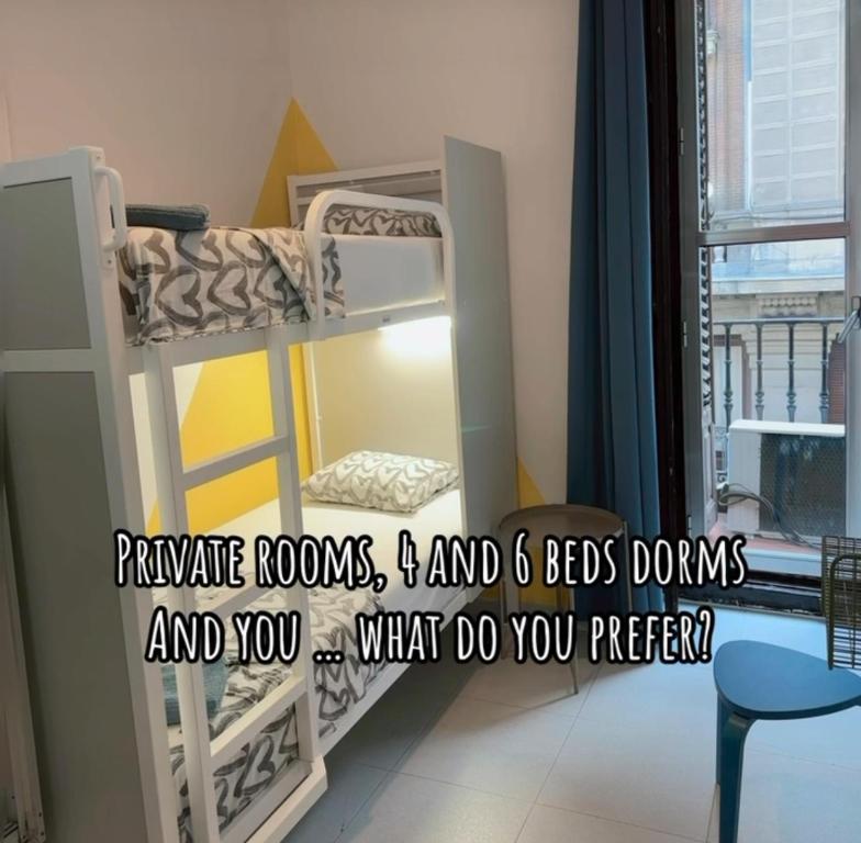 Ένα ή περισσότερα κρεβάτια σε δωμάτιο στο Barbieri Sol Hostel