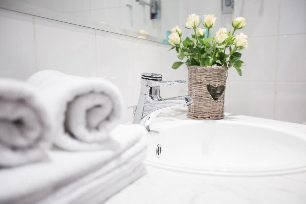 Koupelna v ubytování Hotel Kristall