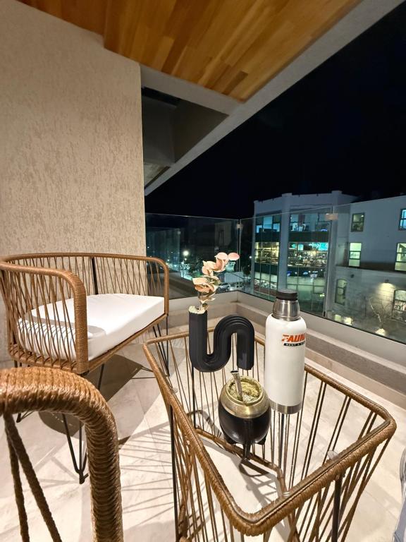 Ban công/sân hiên tại Departamento Frente al Mar