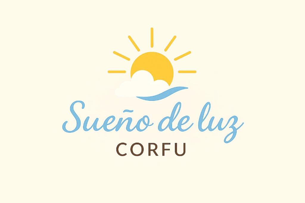 une illustration vectorielle d'un soleil et du texte savona de las corrupu dans l'établissement Sueno de luz Corfu, à Áfra