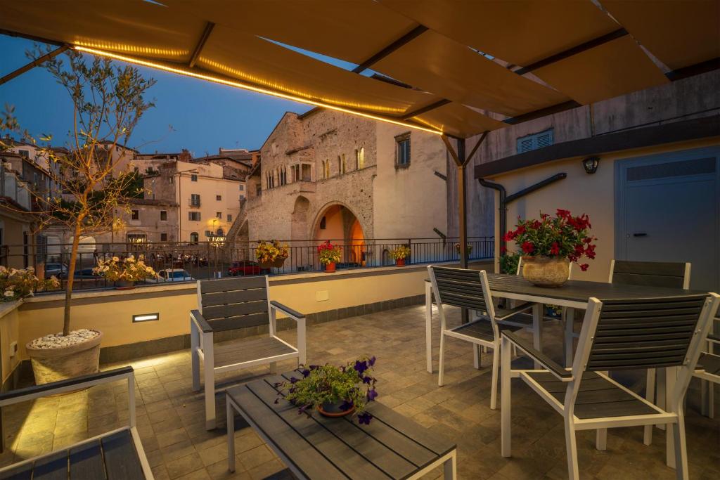 Balkón nebo terasa v ubytování La Terrazza Anagni
