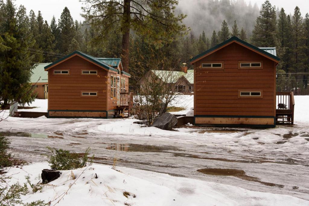 Leavenworth Camping Resort Cottage 7 v zimě