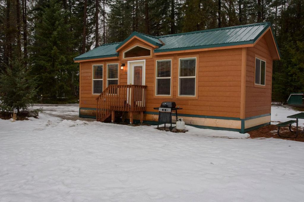 Leavenworth Camping Resort Cottage 7 v zimě