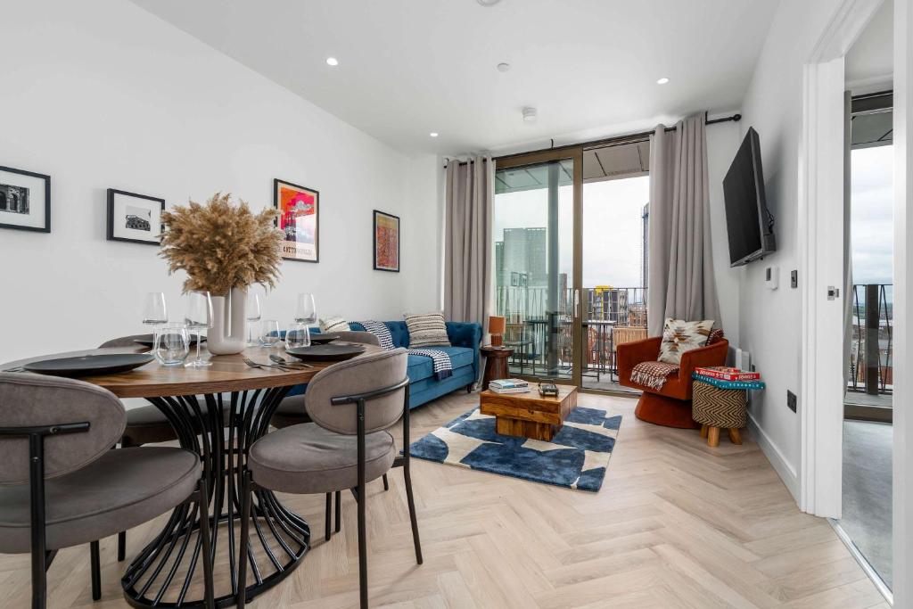 Χώρος καθιστικού στο Cottonopolis Suite