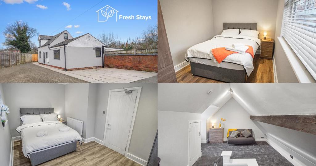 Postel nebo postele na pokoji v ubytování Newly Refurbished 3 Bed House With Parking