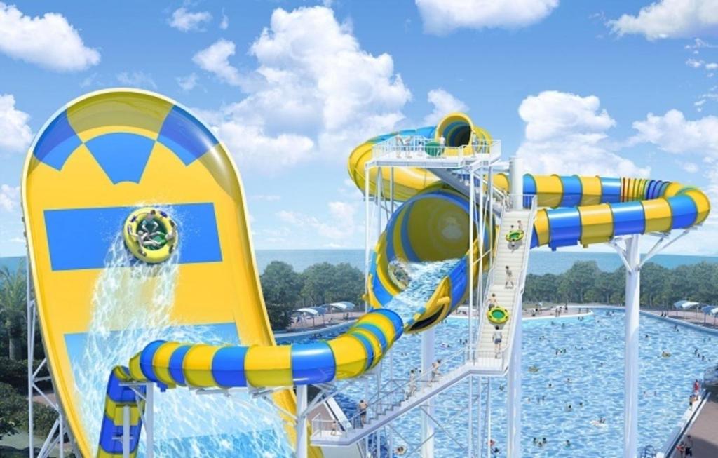a water slide at a water park at JUN RESORT HOTEL - Vacation STAY 03681v in Hasunuma