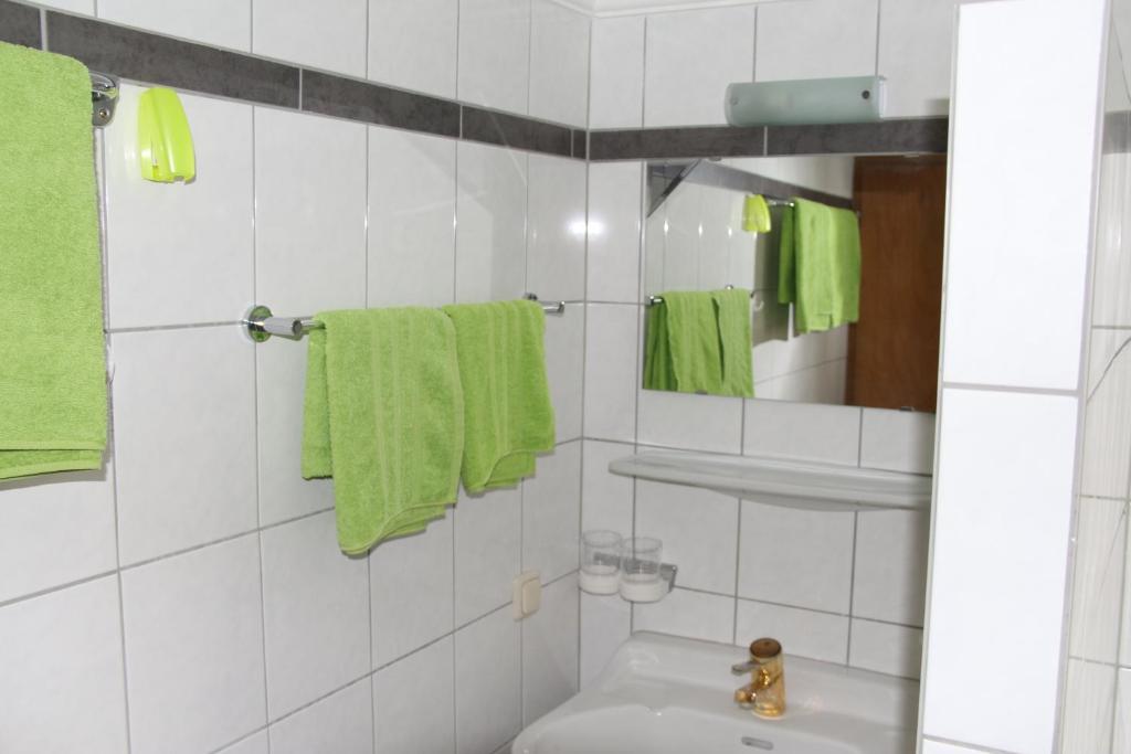 Koupelna v ubytování Peterlhaus