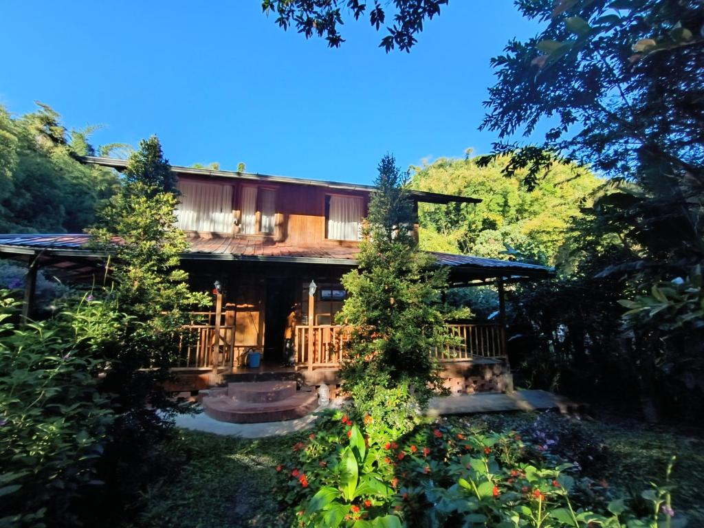 Taman di luar Mindo Wood Cabin
