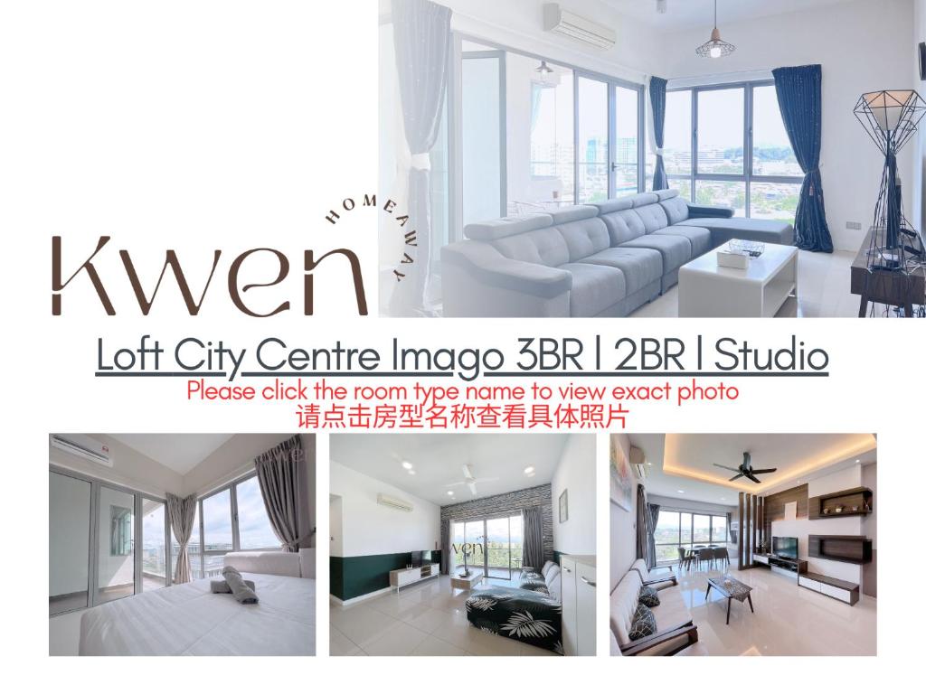 Ένα ή περισσότερα κρεβάτια σε δωμάτιο στο KWEN Loft - City Centre Imago 3BR l 2BR l Studio