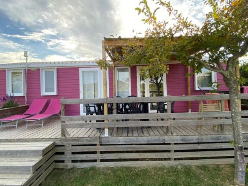 Mobil-home 40m² avec Terrasse pour 6 au Camping Le Boulou - API-1-52-512
