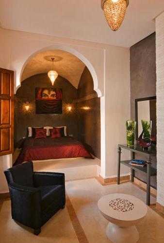 Postel nebo postele na pokoji v ubytování Riad Chayma Marrakech