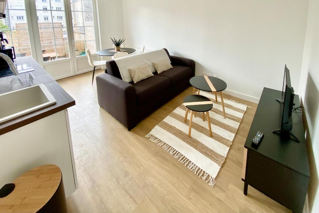 Χώρος καθιστικού στο Beautiful T2 Tastefully Renovated Terrace - Madeleine
