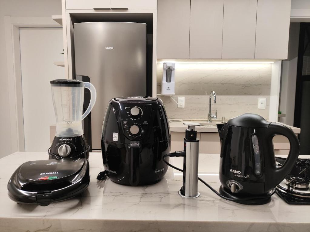 Παροχές για τσάι/καφέ στο Apartamento novo frente mar