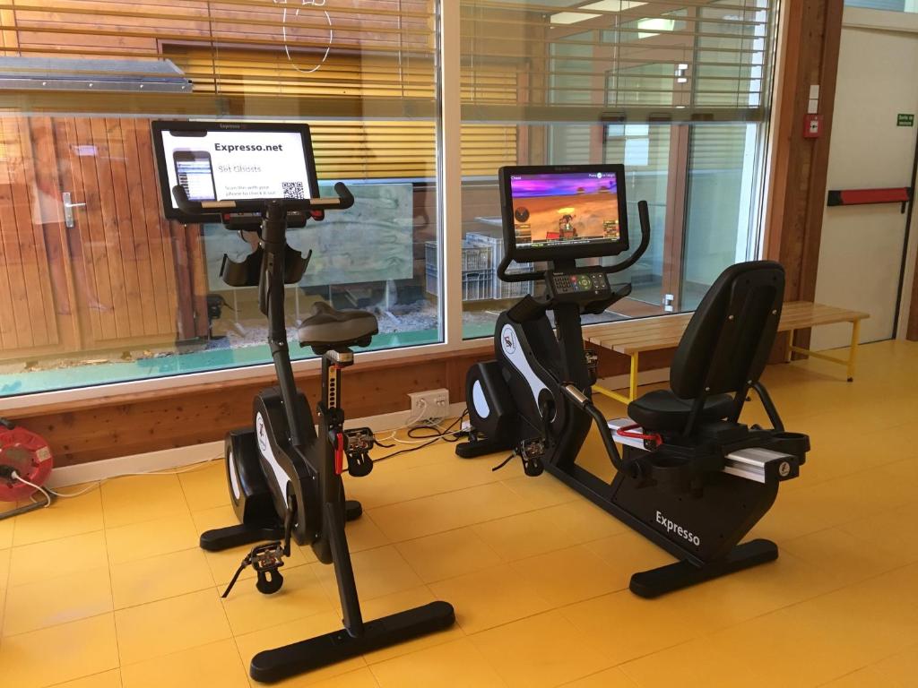 Fitness centrum a/nebo fitness zařízení v ubytování Hôtel Les Bains d'Ovronnaz