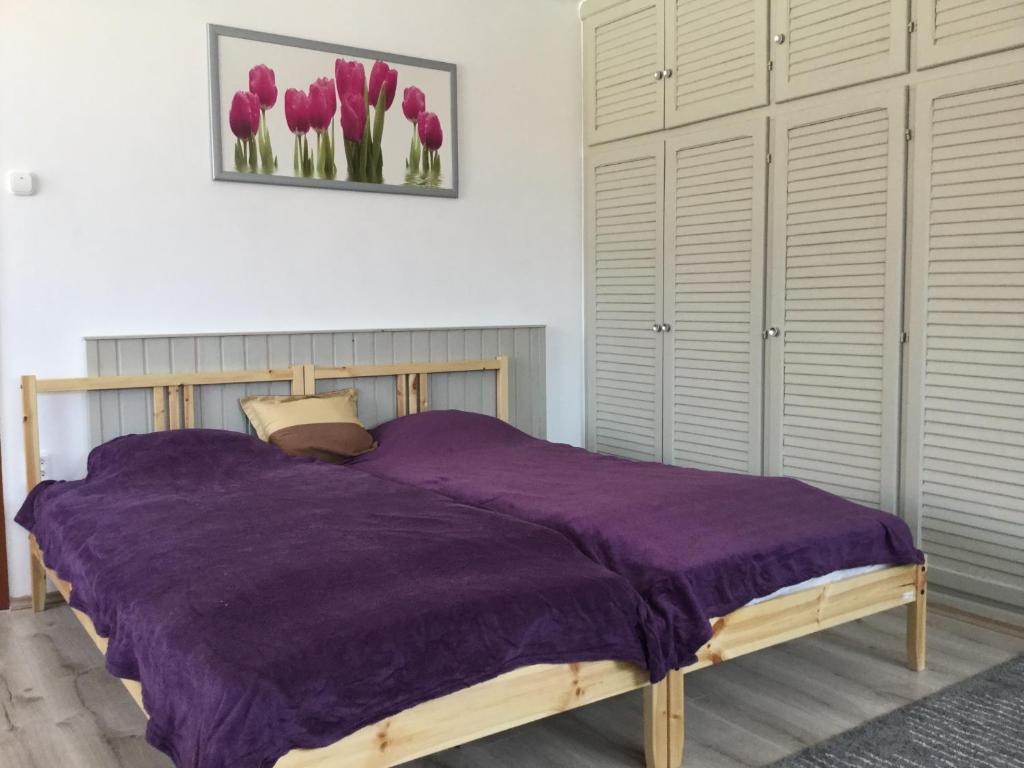 Łóżko lub łóżka w pokoju w obiekcie Avas Apartman