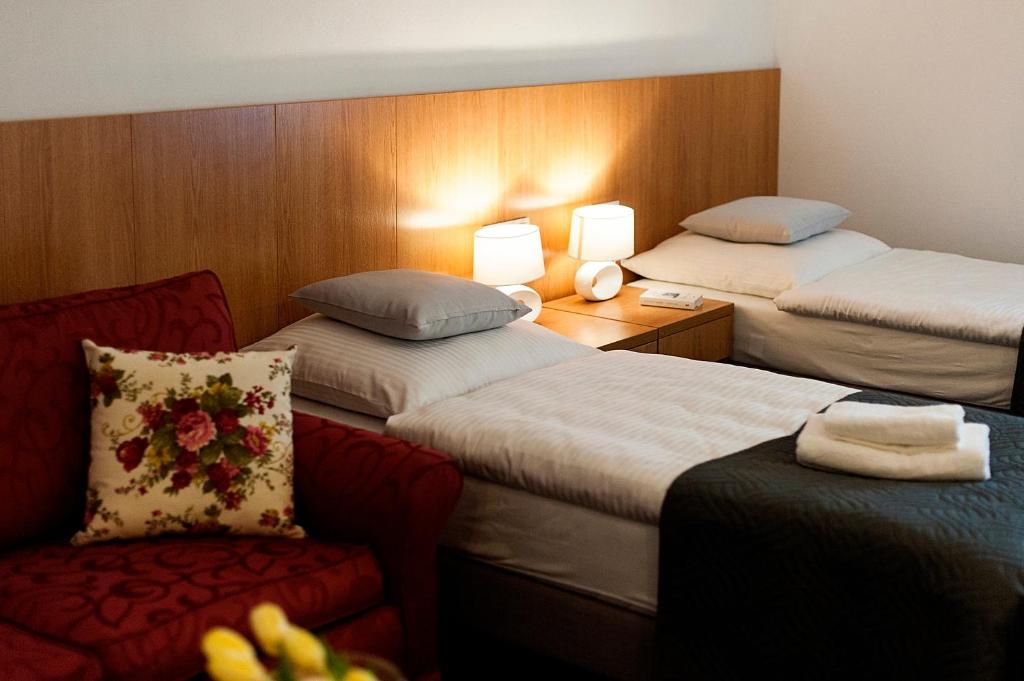 Posteľ alebo postele v izbe v ubytovaní Apartamenty Turek