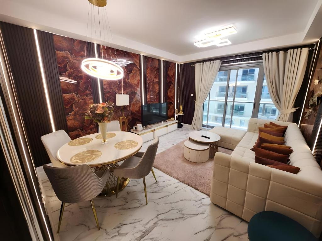 Et opholdsområde på Marjan Island Beautiful Apartment Sea Side View Beach Luxury Rooms Ras Al Khaimah UAE