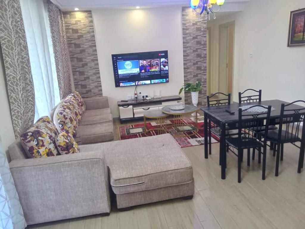 Image showcasing spacious living apartment with fully equipped gym swimming pool private ...