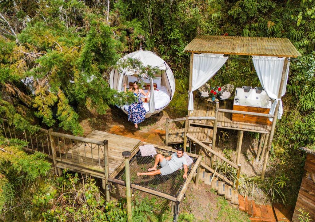 Zahrada ubytování Levit Glamping - Hotel Guatapé Peñol