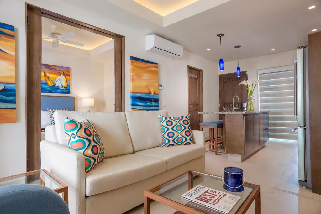 Posezení v ubytování V Azul Vallarta - Luxury Vacation Rental Adults Only