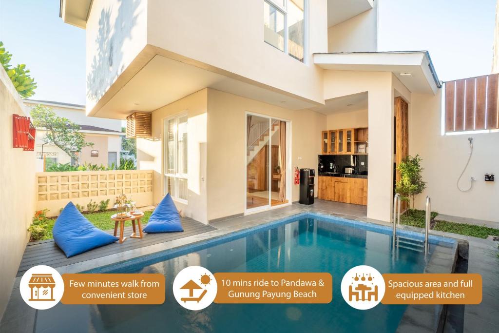 Bazén v ubytování Mandala Hill Private Pool Villa Estate, Nusa Dua nebo v jeho okolí