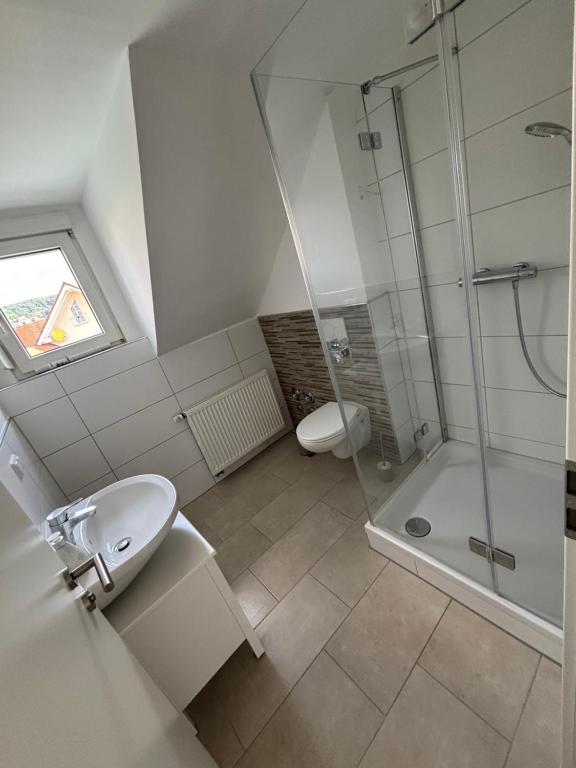 Bilik mandi di FeWo Büdingen - Atelier