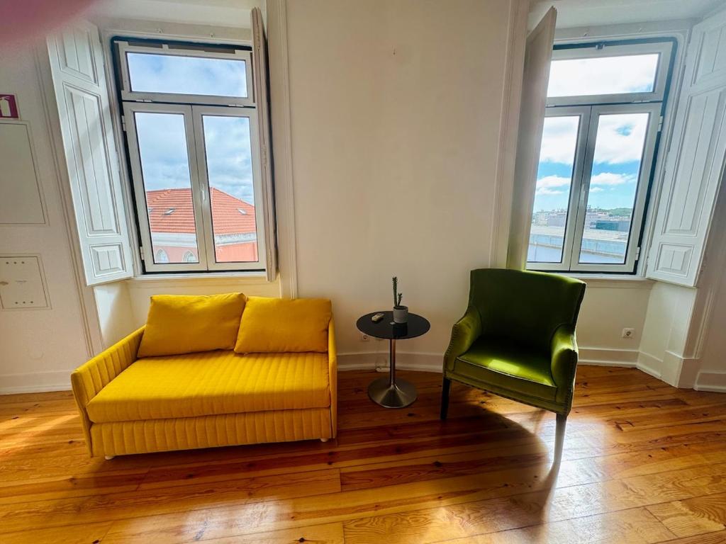 Χώρος καθιστικού στο Apartamento de Sintra