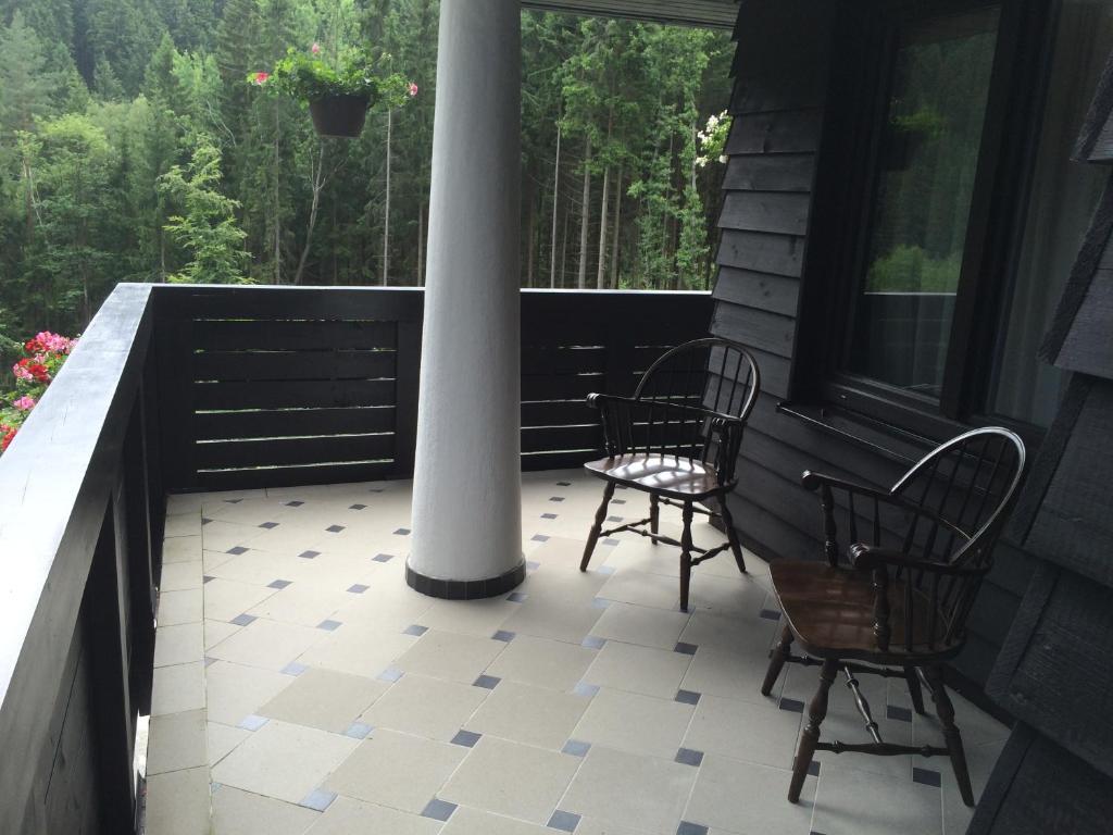 Balkon lub taras w obiekcie Hunting Lodge Vitkov
