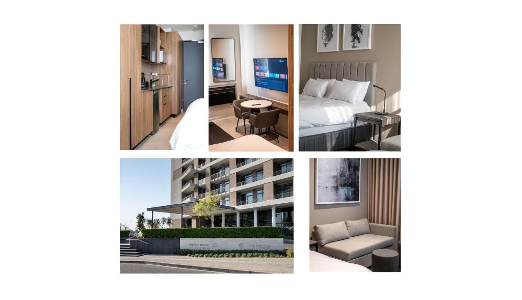 Χώρος καθιστικού στο Menlyn Maine Trilogy Apartment