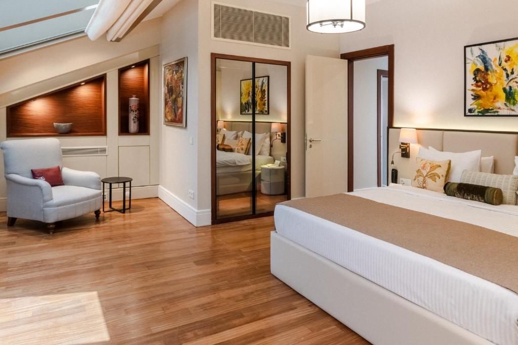 Cama o camas de una habitación en Cheya Deluxe Residence Nisantasi Istanbul City Center