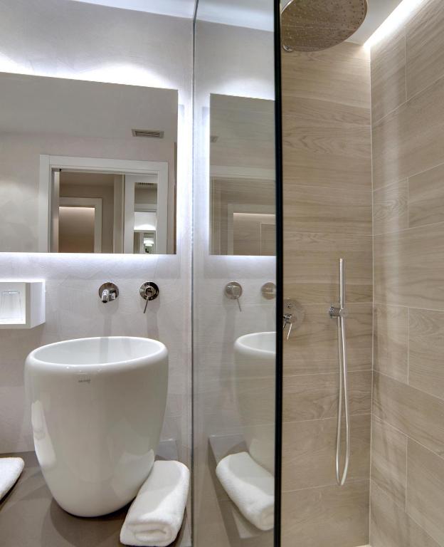 Koupelna v ubytování Hotel Lemik