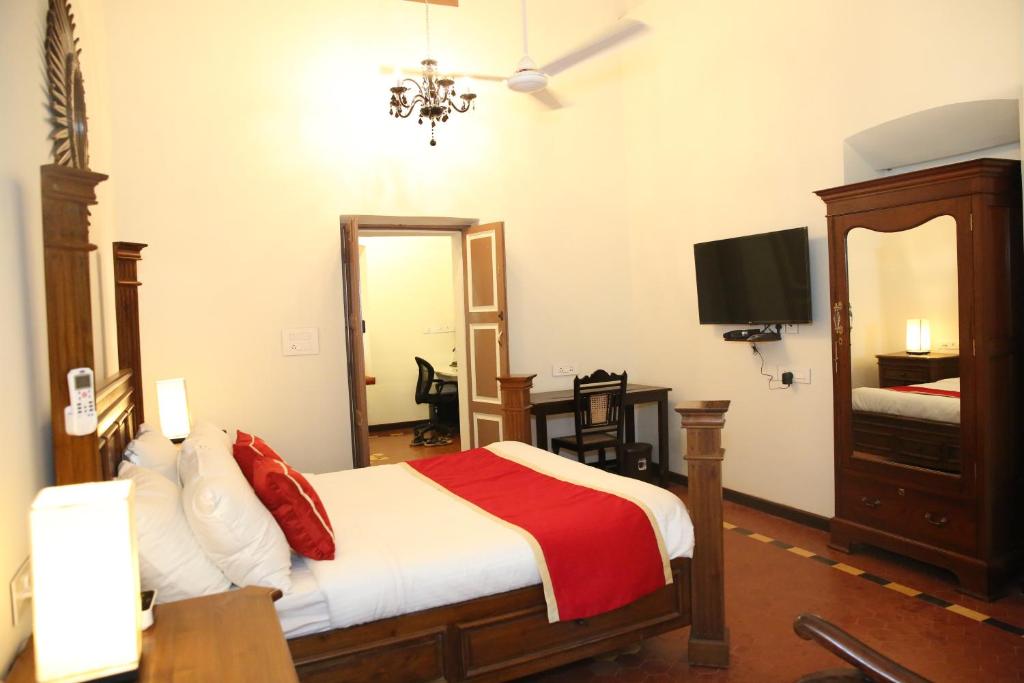 Postel nebo postele na pokoji v ubytování Lar Amorosa Boutique Hotel - Goa