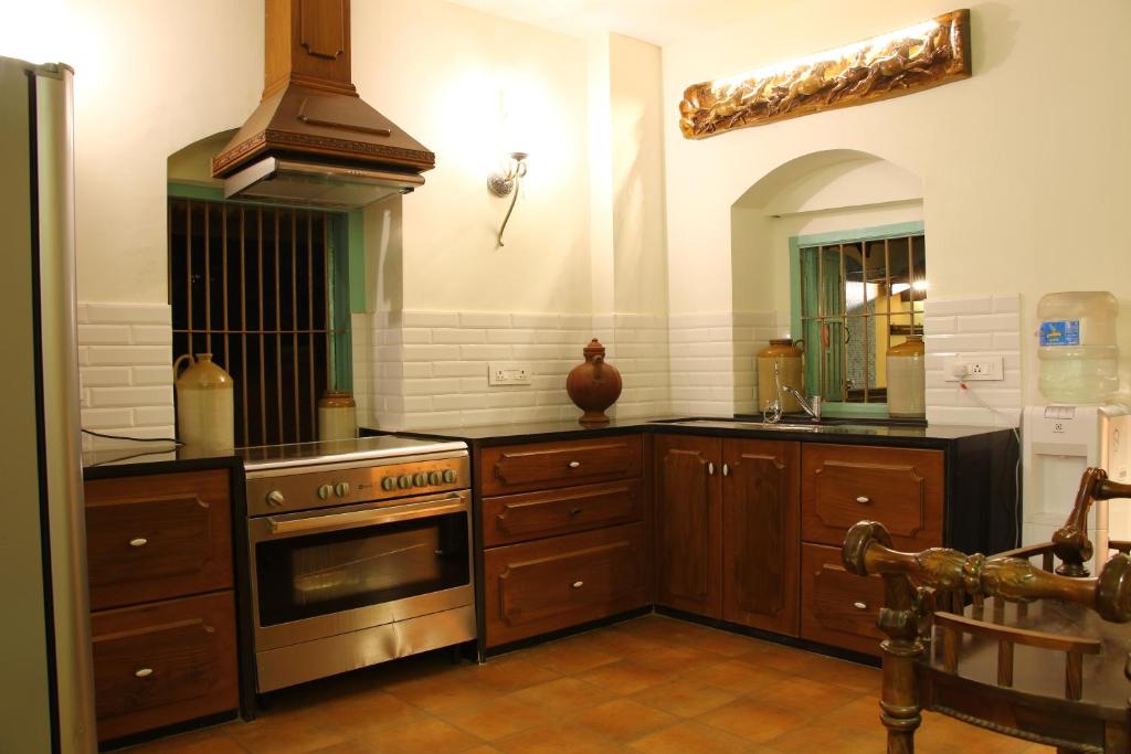 Kuchyň nebo kuchyňský kout v ubytování Lar Amorosa Boutique Hotel - Goa