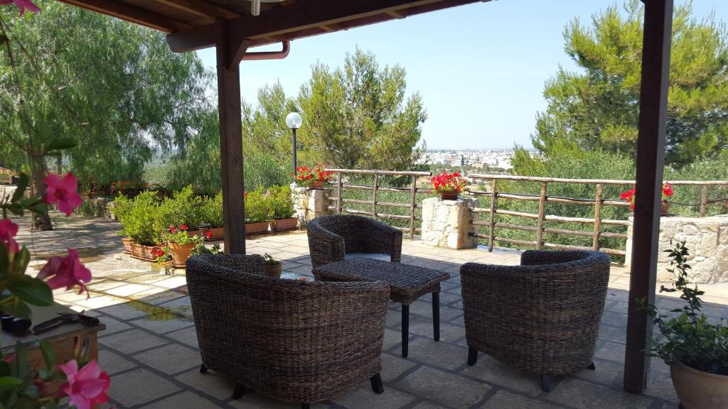 Balkón nebo terasa v ubytování Residencefusaro pajare Specchia