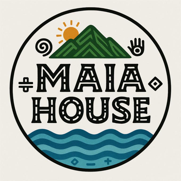 a logo for a mala house at Maia House Hostal in Florianópolis