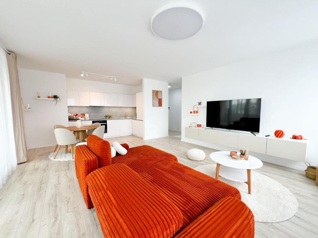 Kuchyň nebo kuchyňský kout v ubytování A2 Severna Apartment, Free Private Parking