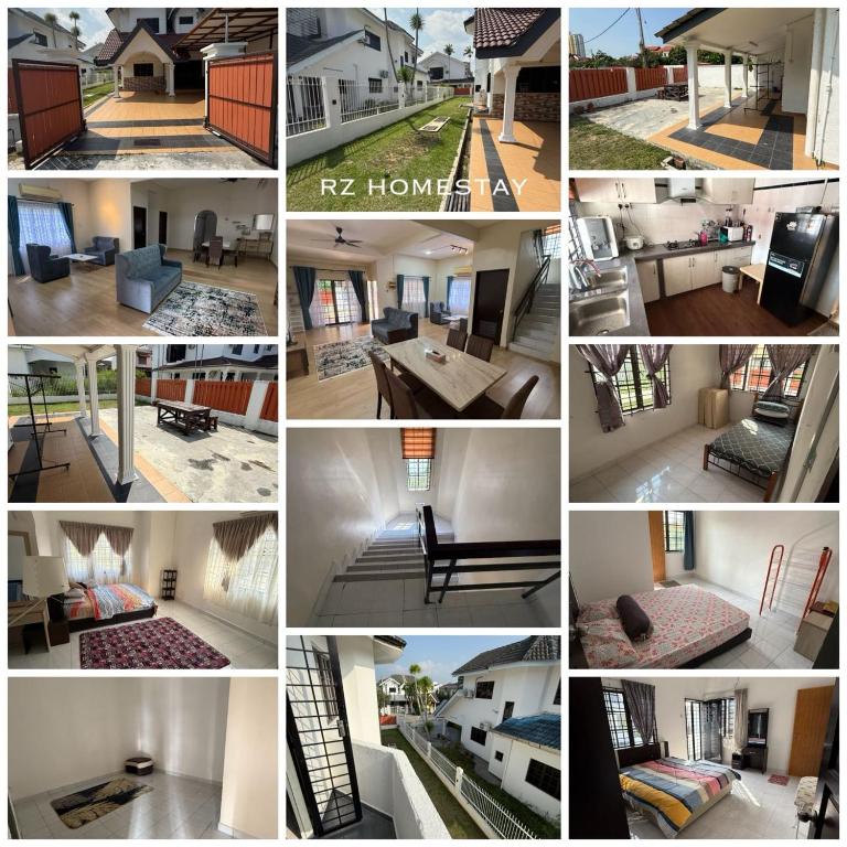 a collage of photos of a house at RZ Semi D Homestay in Kelebang Besar