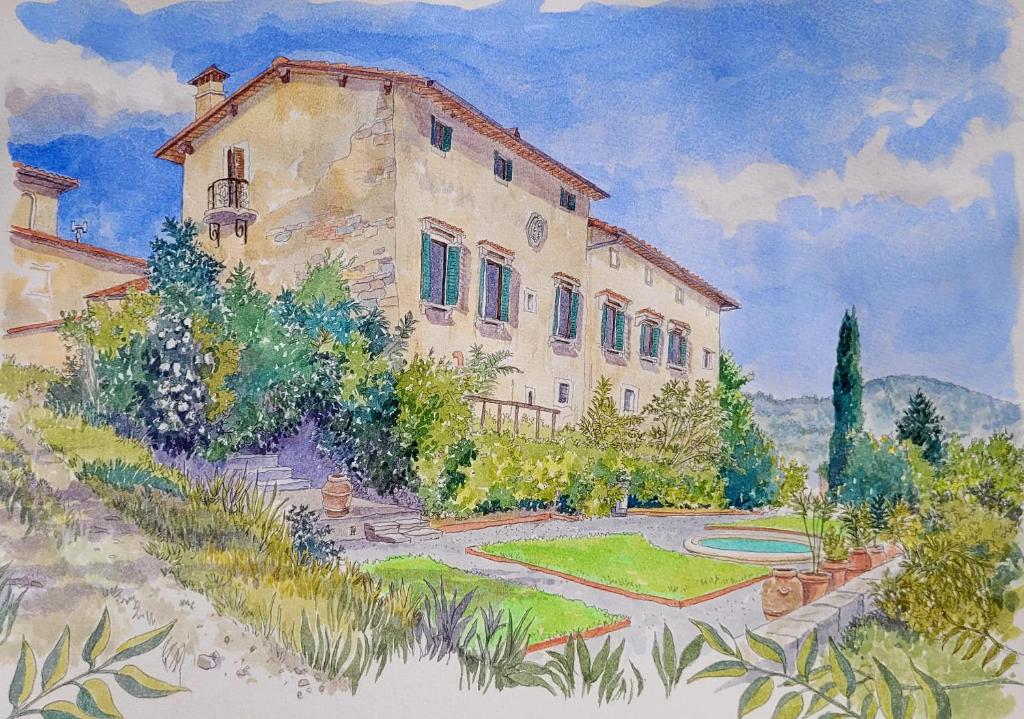 Zahrada ubytování Medici Villa with Gardens 7 min from Florence