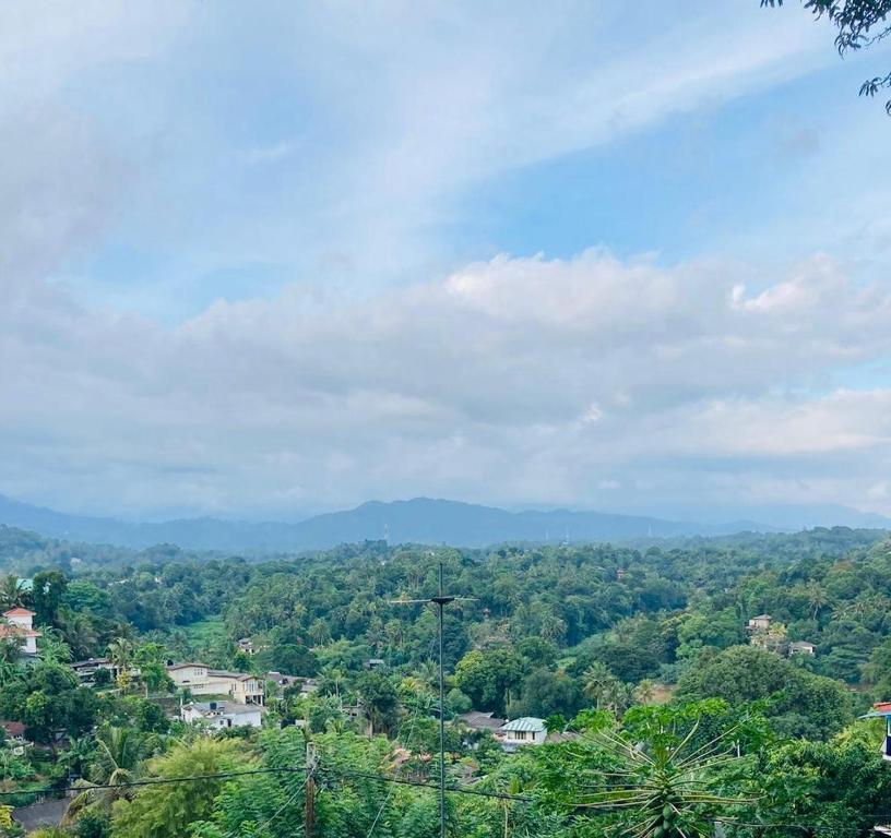 a view of a valley with trees and mountains at Ameeila Villa in Kandy