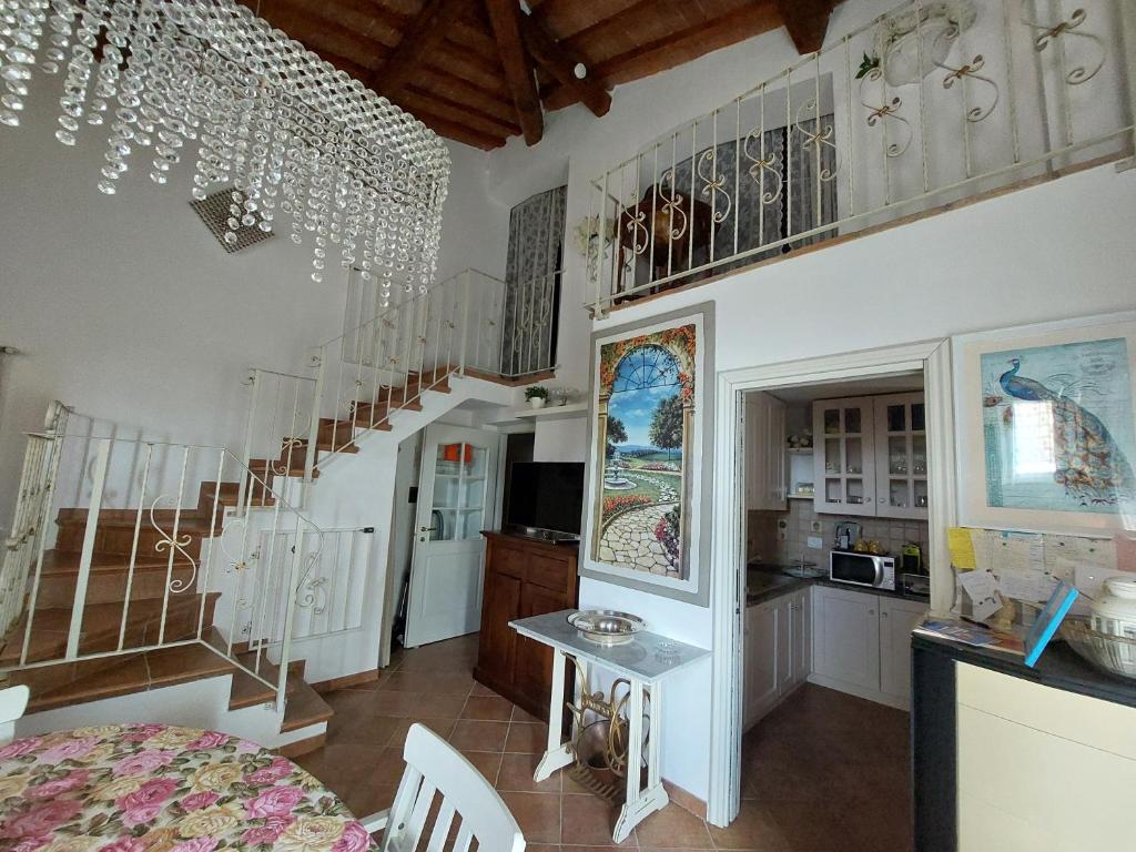 Kuchyň nebo kuchyňský kout v ubytování Casa Vacanza Campagna Empoli Terrazzo Belvedere