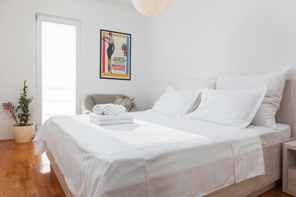Posteľ alebo postele v izbe v ubytovaní New Gallery Apartment with Beautiful View