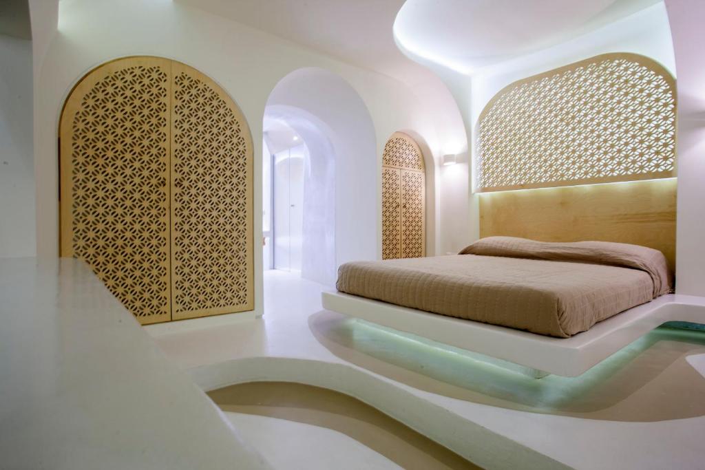 Letto o letti in una camera di Andronikos Santorini