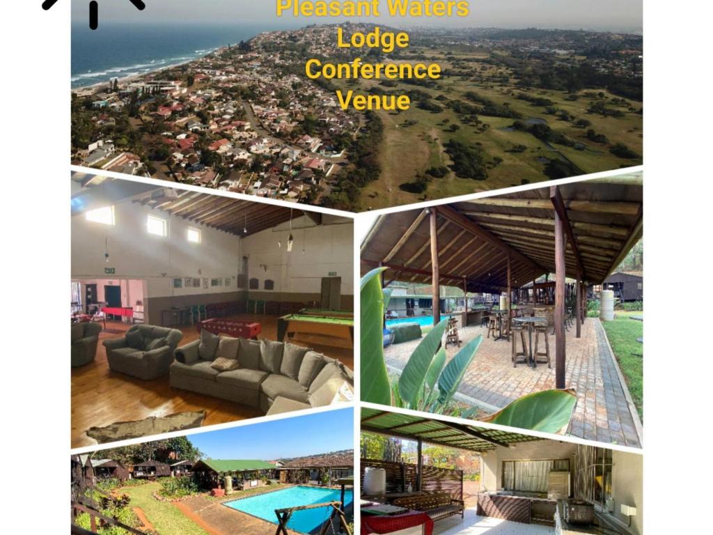 a collage of four pictures of a house at Pleasant Waters in Durban