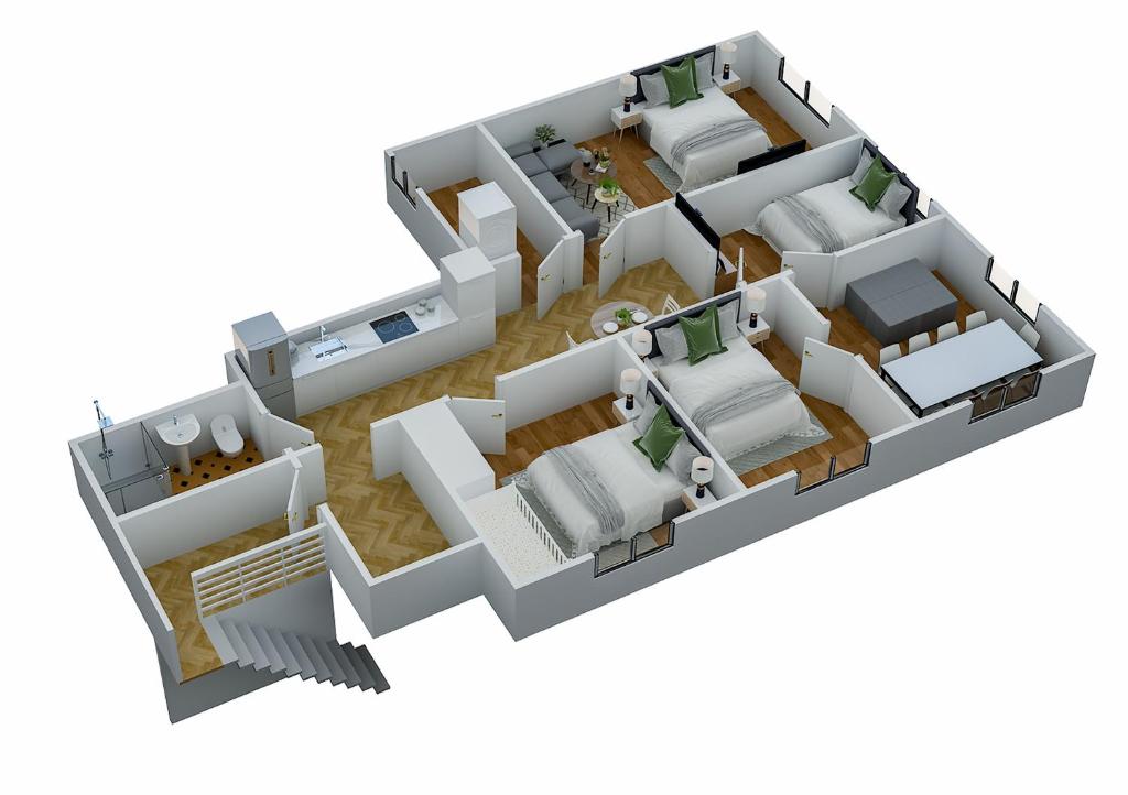 Cozy City Center, 4 bedroom- 120sq, 5min walk to Main Station - Resim 7