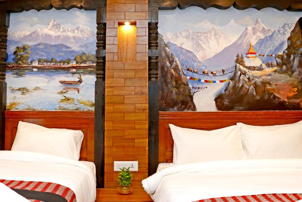 Postel nebo postele na pokoji v ubytování HotelInsta