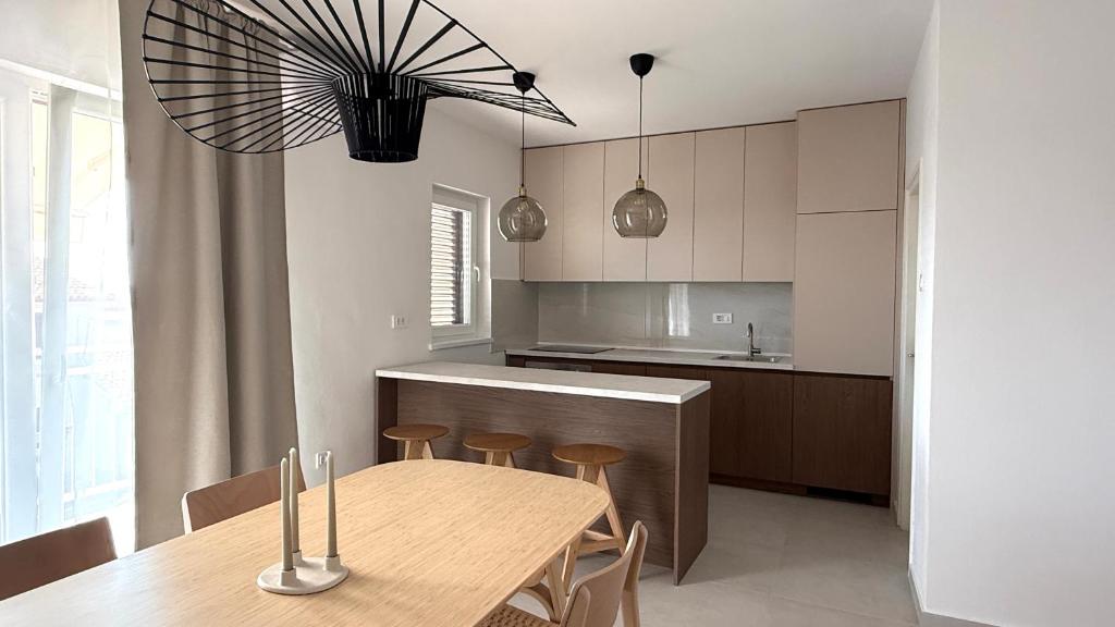 Kuchyň nebo kuchyňský kout v ubytování Apartment Burin