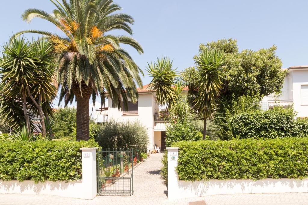 a palm tree in front of a building at Casa La Palma in Vecchiano