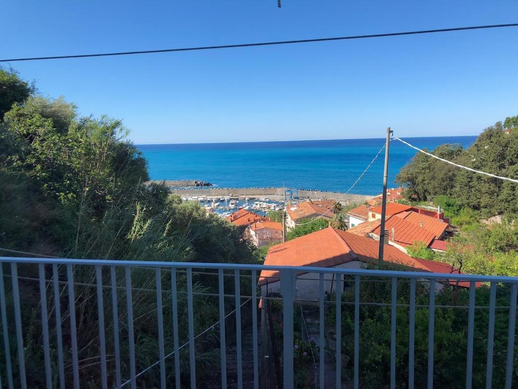 a view of the ocean from the balcony of a house at Da Cumma' Franca in Maratea