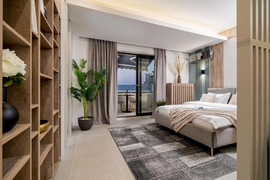 Ένα ή περισσότερα κρεβάτια σε δωμάτιο στο Elegant Studios - Near Piata Romana & Athenaeum